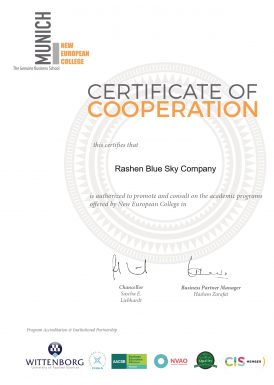 NEC Partner Certificate of Cooperation