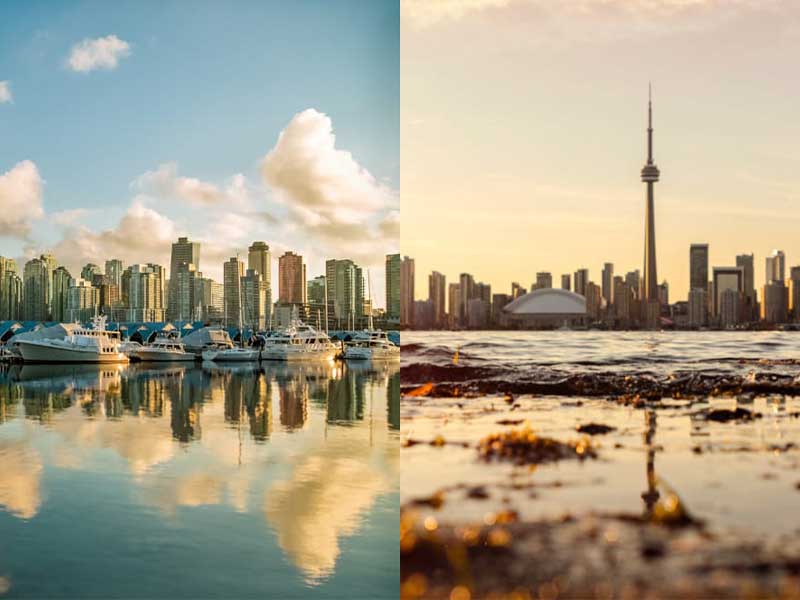 مقایسه ونکوور و تورنتو
