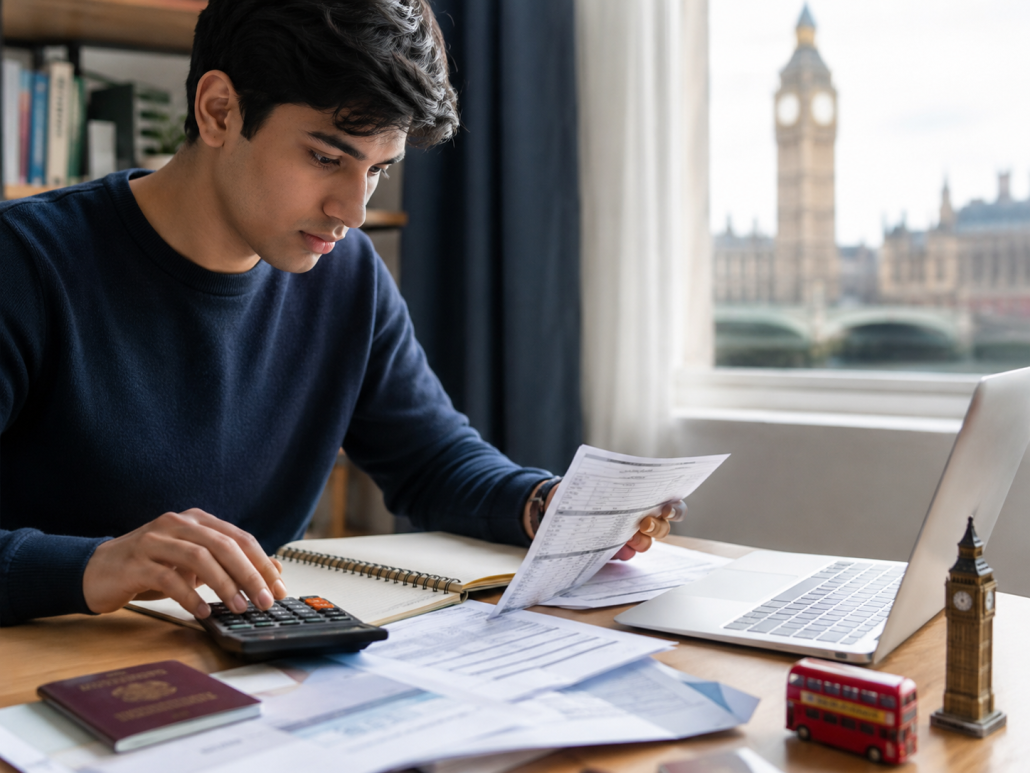 فرمول محاسبه تمکن مالی Student Visa UK